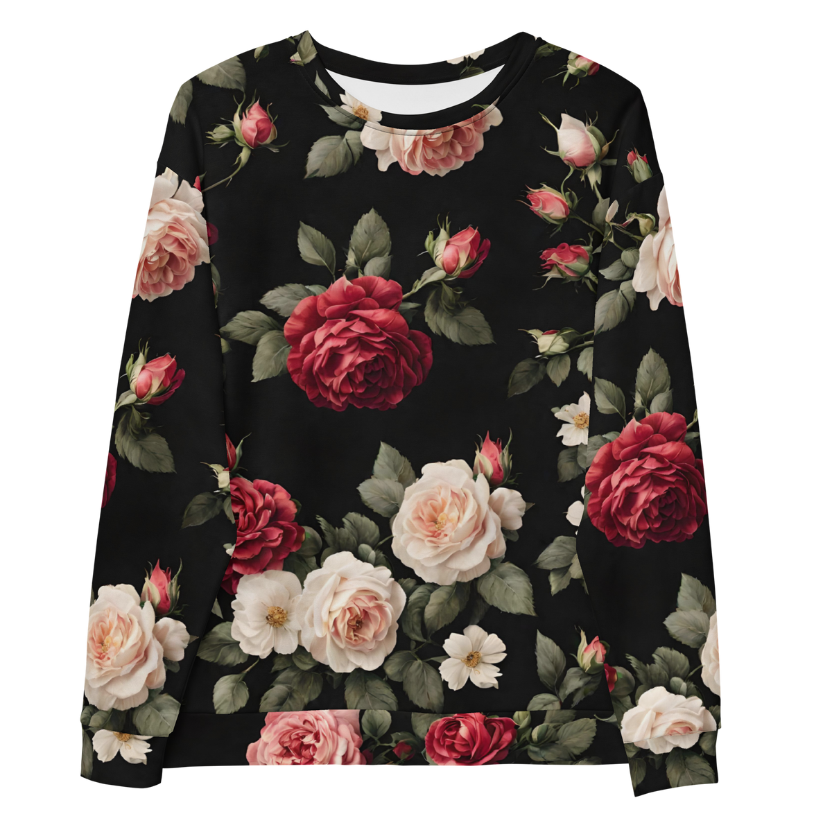 pullover-damen-vintage-roses-schwarz-the-dark-tenor