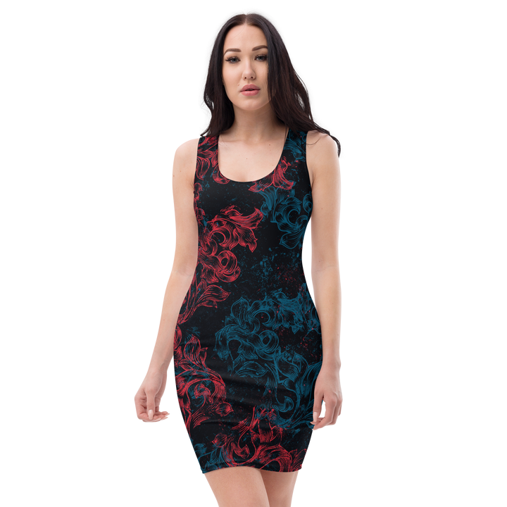 Tube dress - Floral, without crest