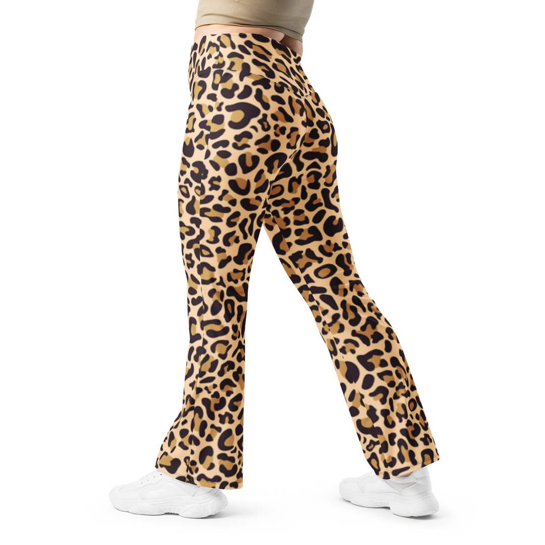 Leggings mit Schlag - Leopard