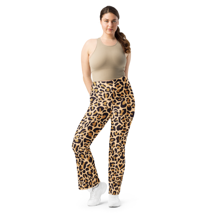 Leggings mit Schlag - Leopard