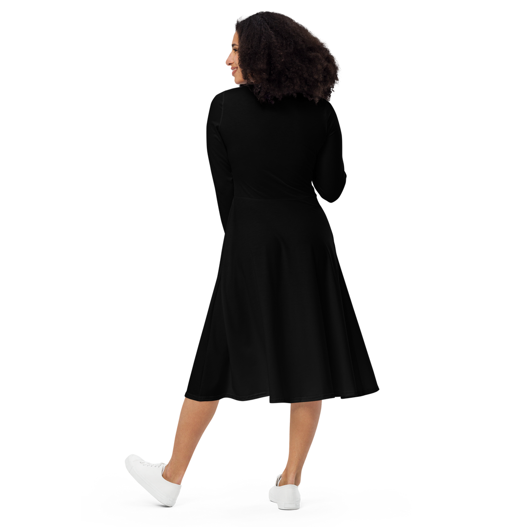 Long Sleeve Midi Dress - Wild Horses are Wild