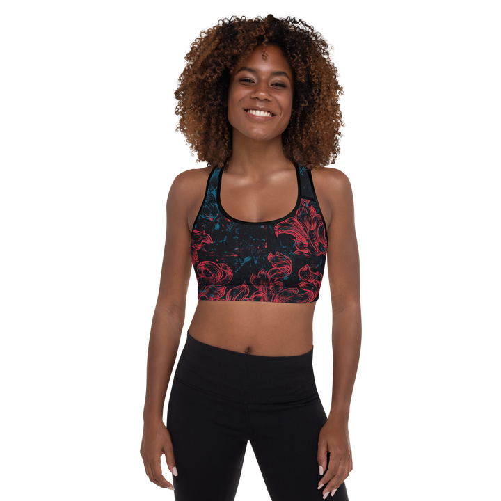 Padded Sports Bra - Crest Floral