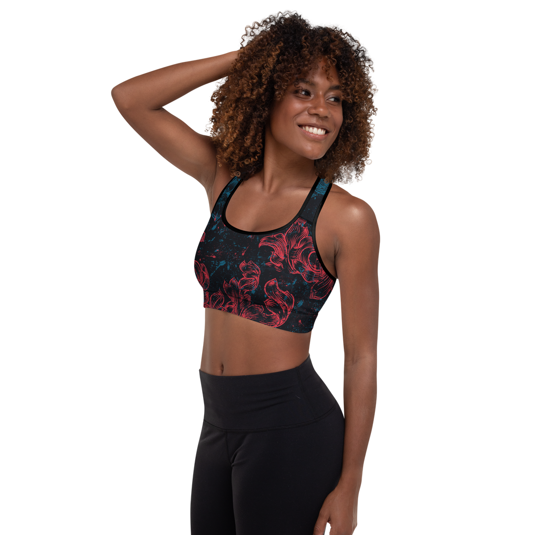 Padded Sports Bra - Crest Floral