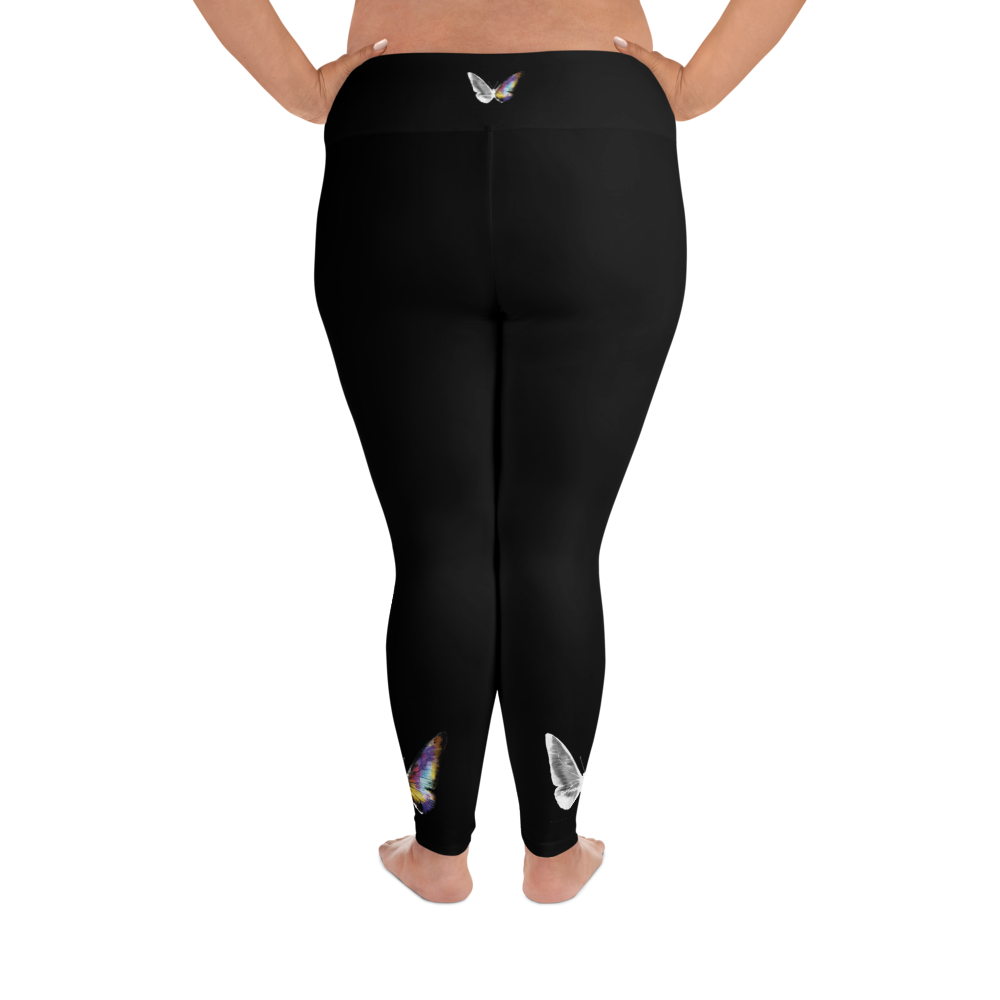 Plus Size Leggings - Toxic Rain, Madame Butterfly, Butterfly