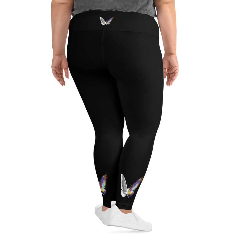 Plus Size Leggings - Toxic Rain, Madame Butterfly, Butterfly