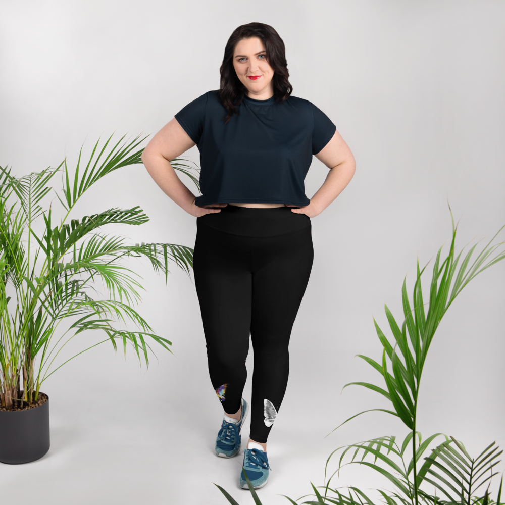 Plus Size Leggings - Toxic Rain, Madame Butterfly, Butterfly