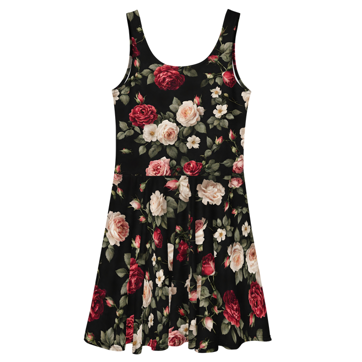 Kleid - Vintage Roses, schwarz