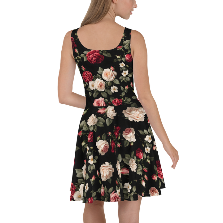 Kleid - Vintage Roses, schwarz