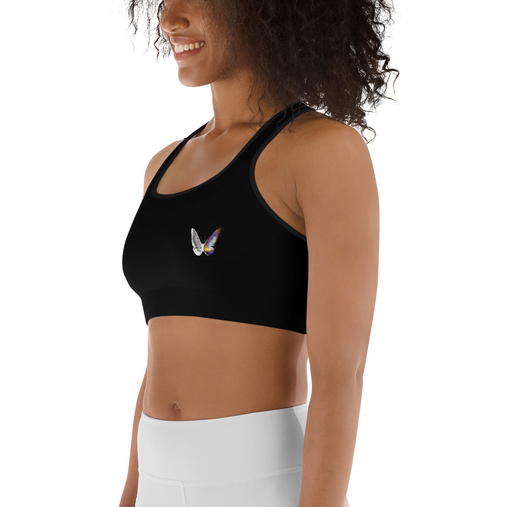 Sports Bra - Toxic Rain, Madame Butterfly, Butterfly