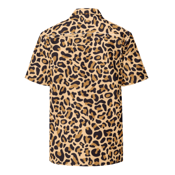 Unisex skjorte med knapper - Leopard