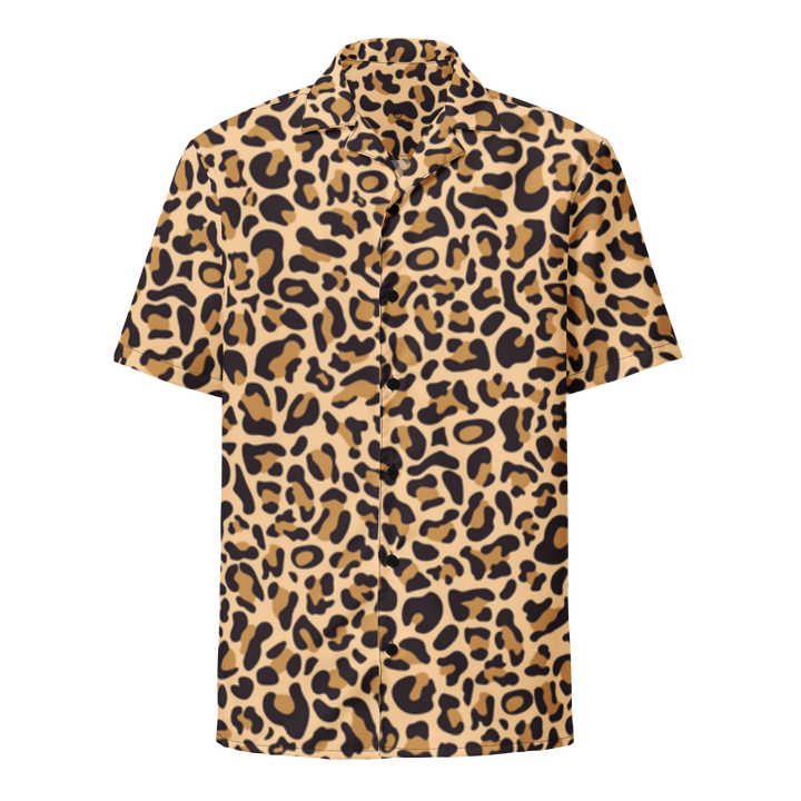 Unisex skjorte med knapper - Leopard