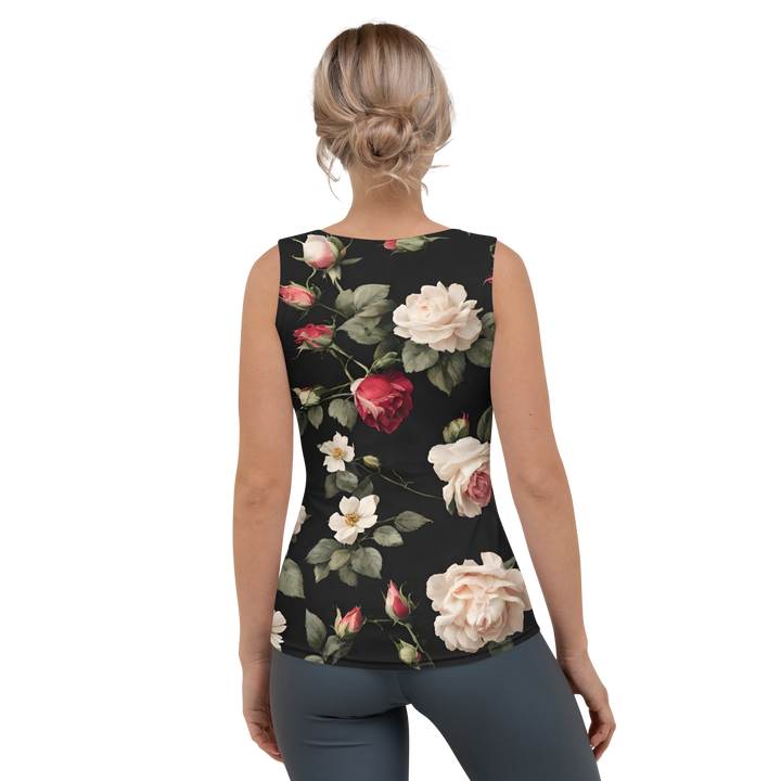 Premium Tank-Top Damen - Vintage Roses, schwarz