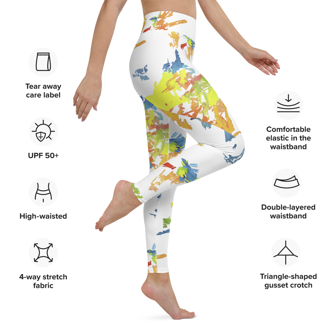 Leggings - Beethoven, Ode to Joy, white