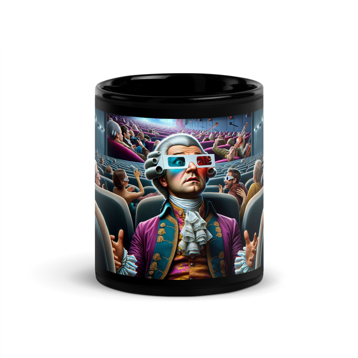 Black glossy mug - Mozart in 3D cinema