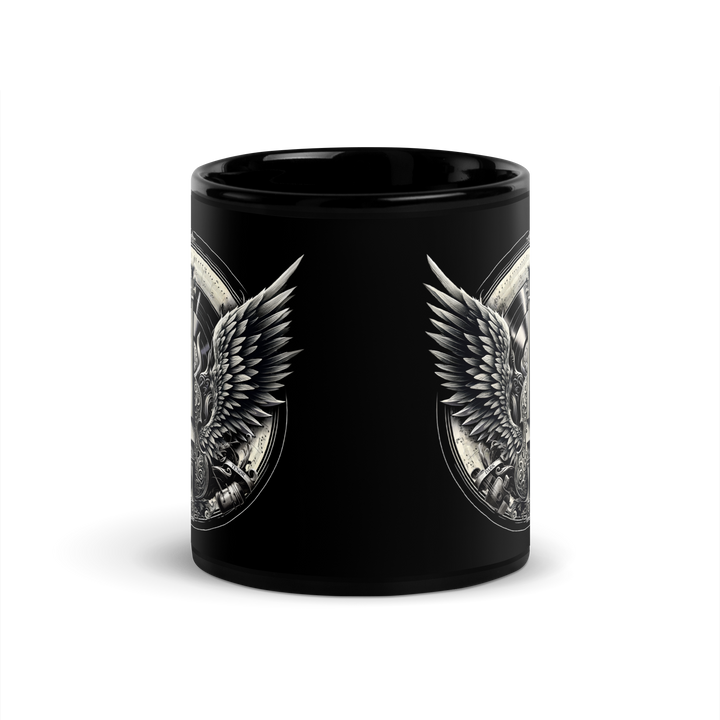 Black glossy mug - Cello &amp; Wings crest