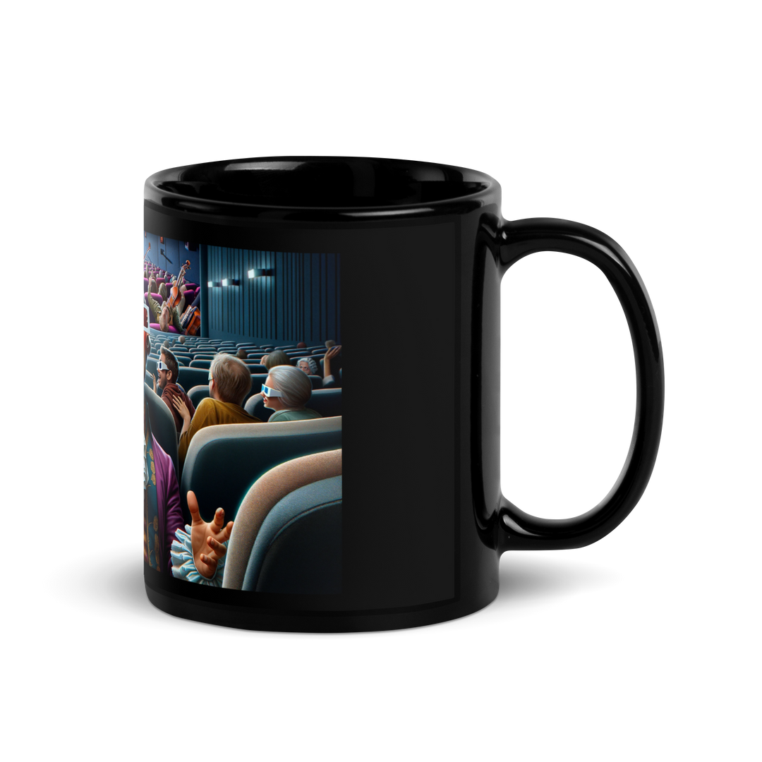 Black glossy mug - Mozart in 3D cinema