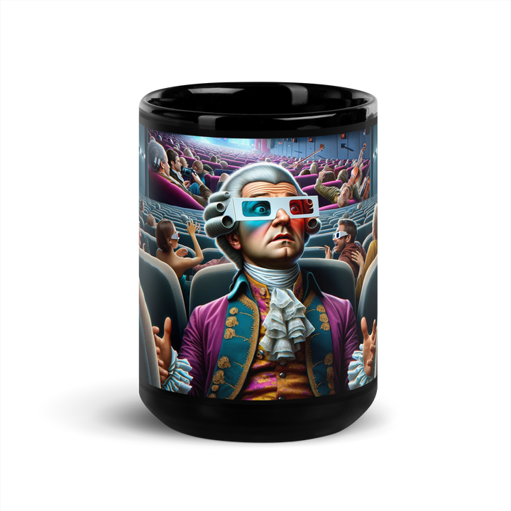 Black glossy mug - Mozart in 3D cinema