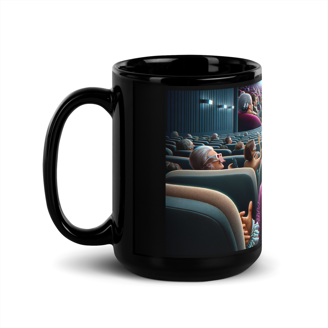 Black glossy mug - Mozart in 3D cinema