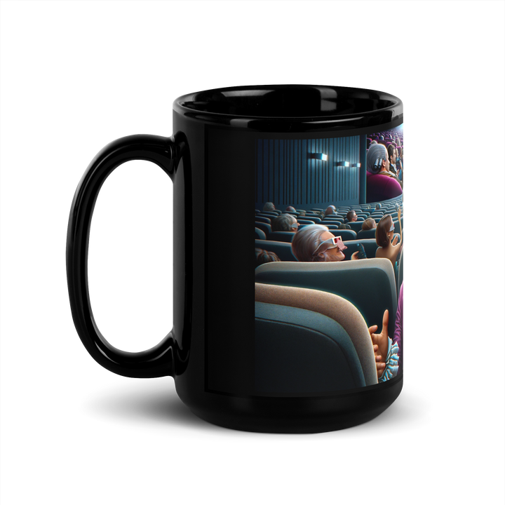 Black glossy mug - Mozart in 3D cinema