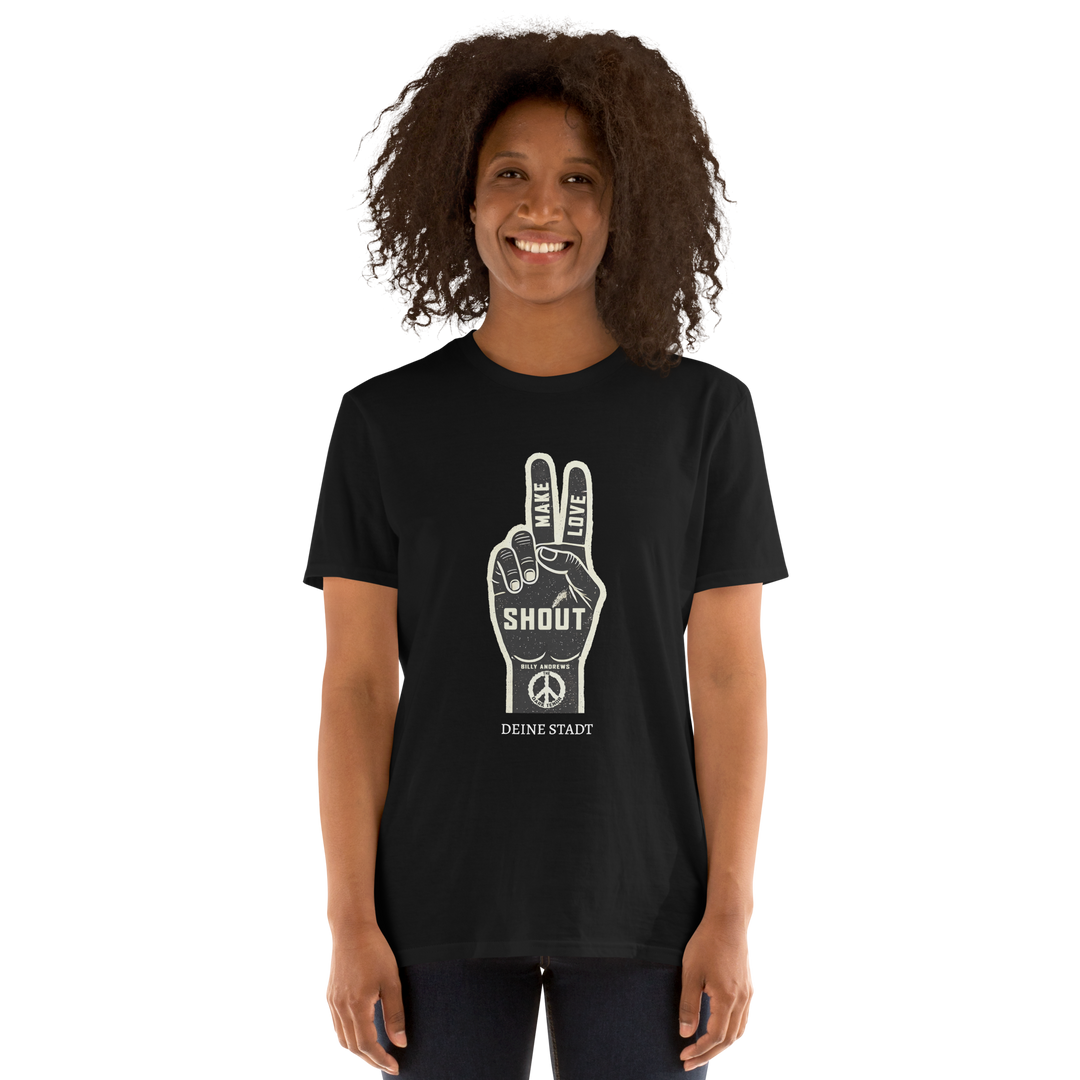 Kurzärmeliges Unisex-T-Shirt - Shout (personalisierbar)