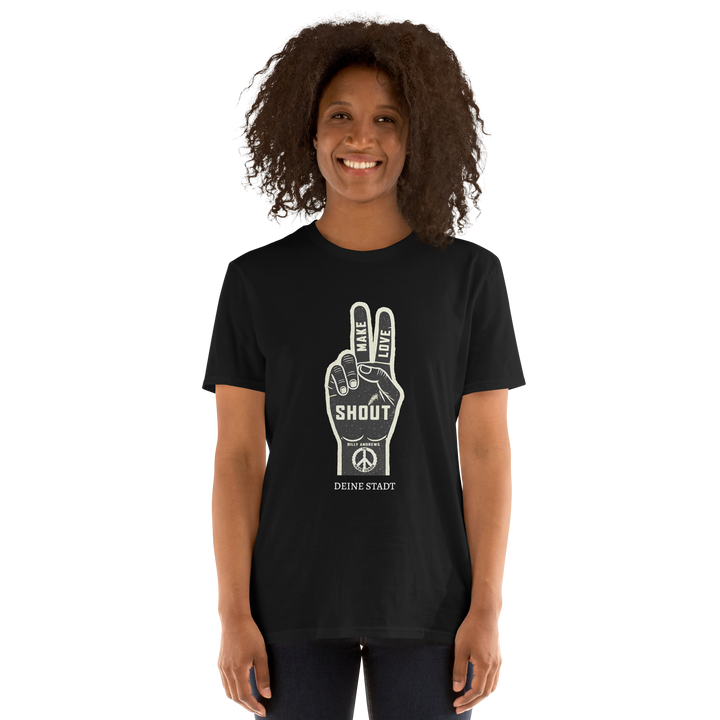 Kurzärmeliges Unisex-T-Shirt - Shout (personalisierbar)