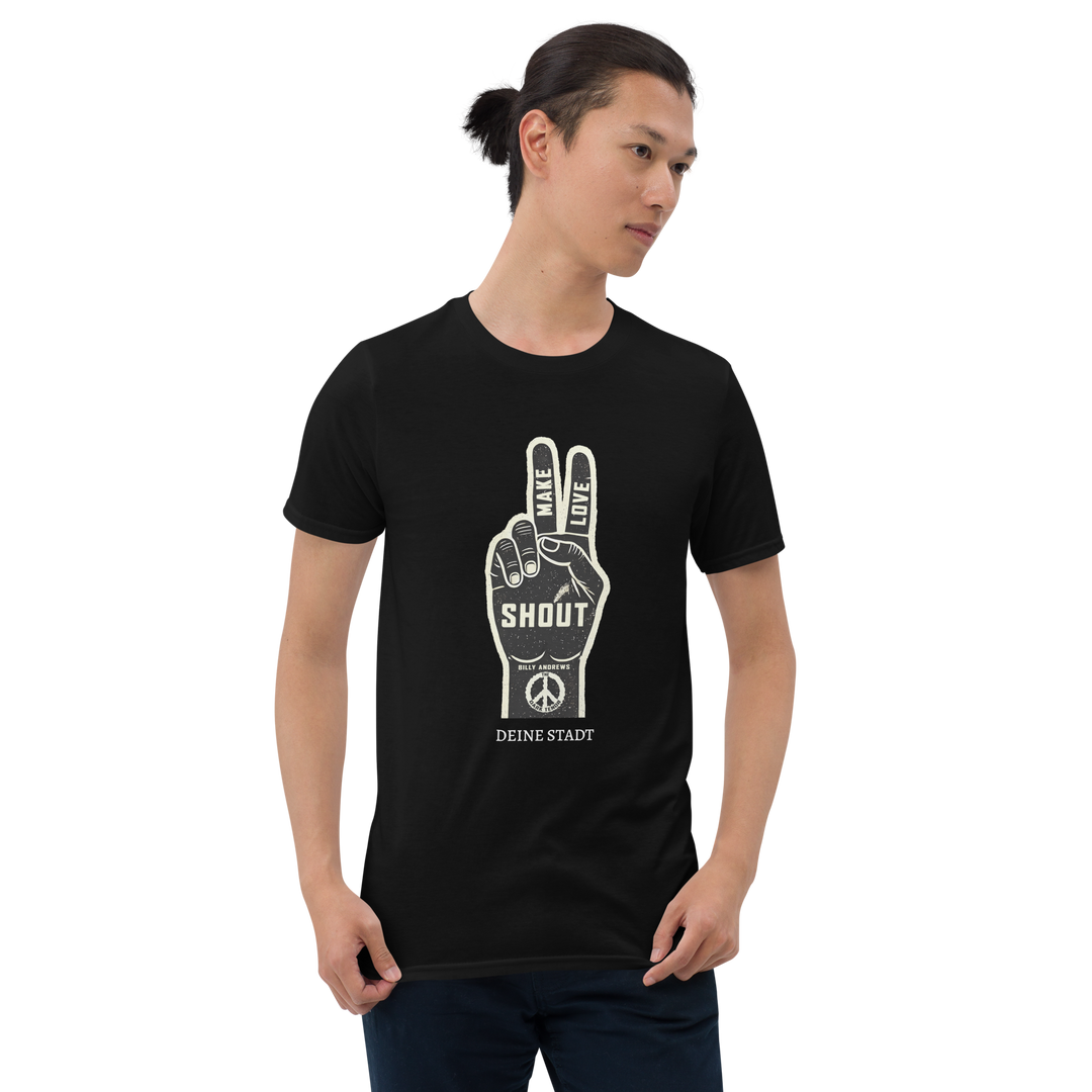 Kurzärmeliges Unisex-T-Shirt - Shout (personalisierbar)