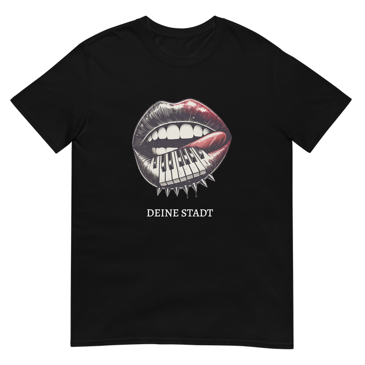 Kurzärmeliges Unisex-T-Shirt - Bitter Sweet Kiss (personalisierbar)