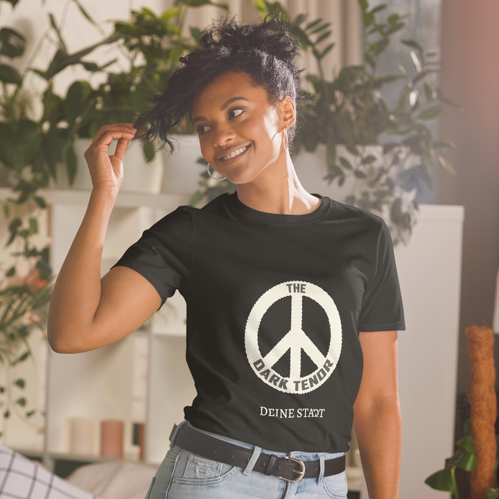 Kurzärmeliges Unisex-T-Shirt - Peace (personalisierbar)