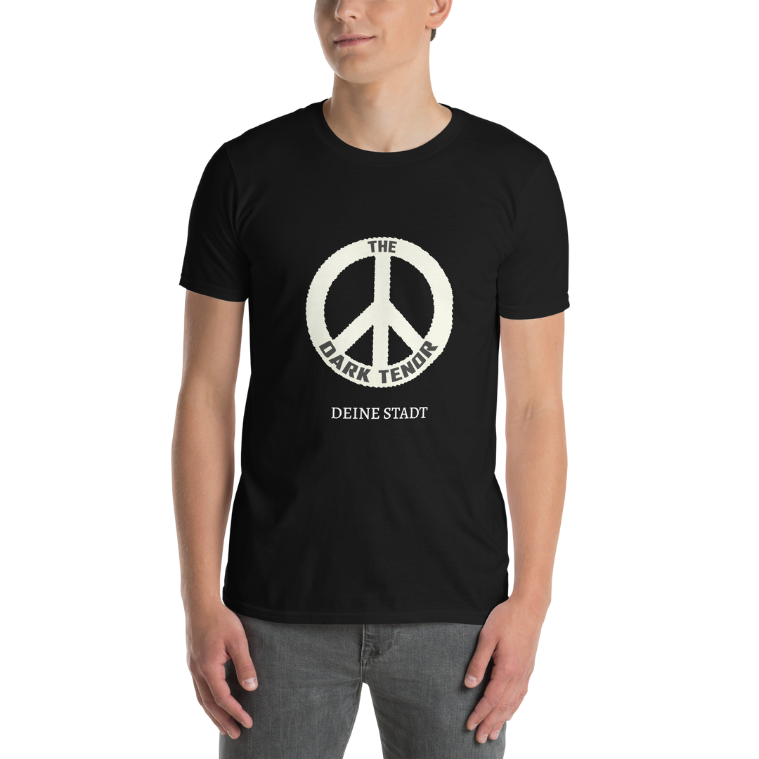 Kurzärmeliges Unisex-T-Shirt - Peace (personalisierbar)