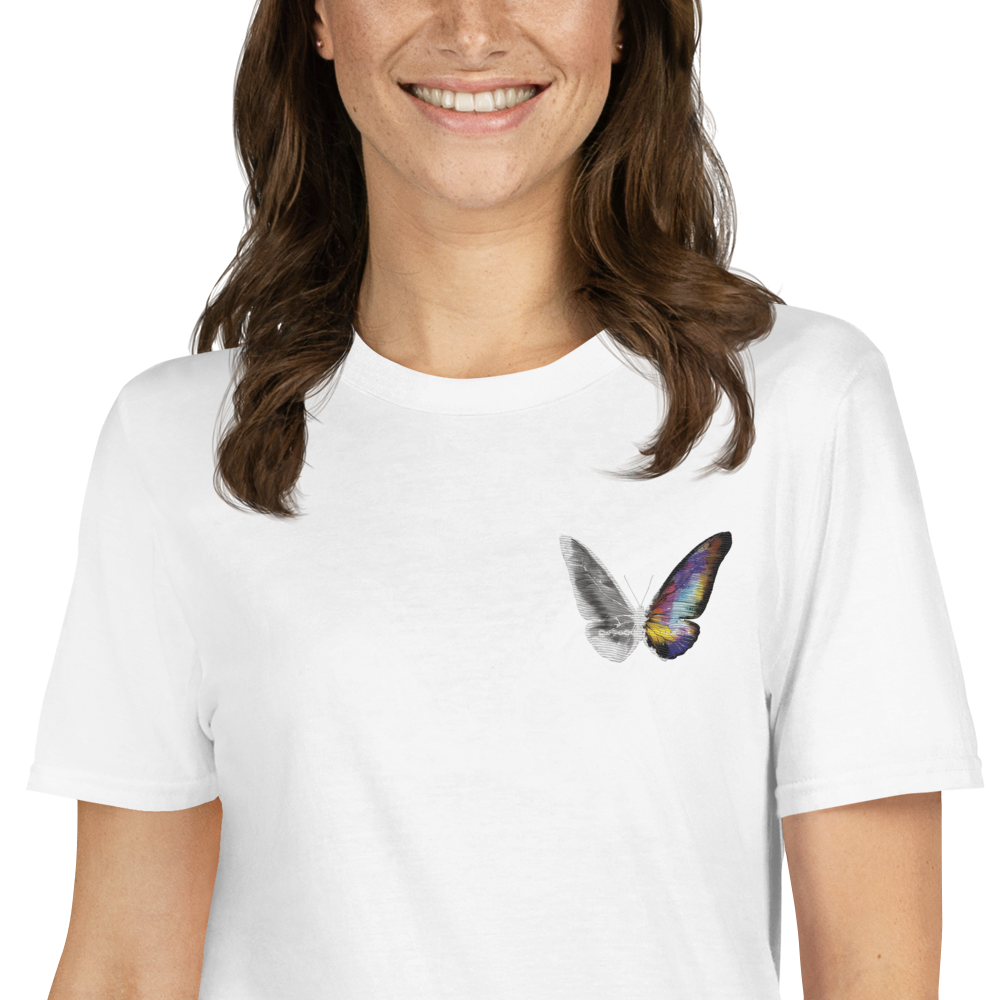 T-Shirt Women - Embroidery Butterfly, Madame Butterfly