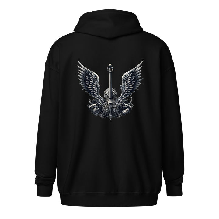 Zipper Hoodie Herren - Cello and Wings