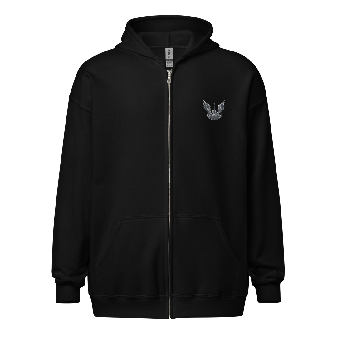 Zipper Hoodie Herren - Cello and Wings