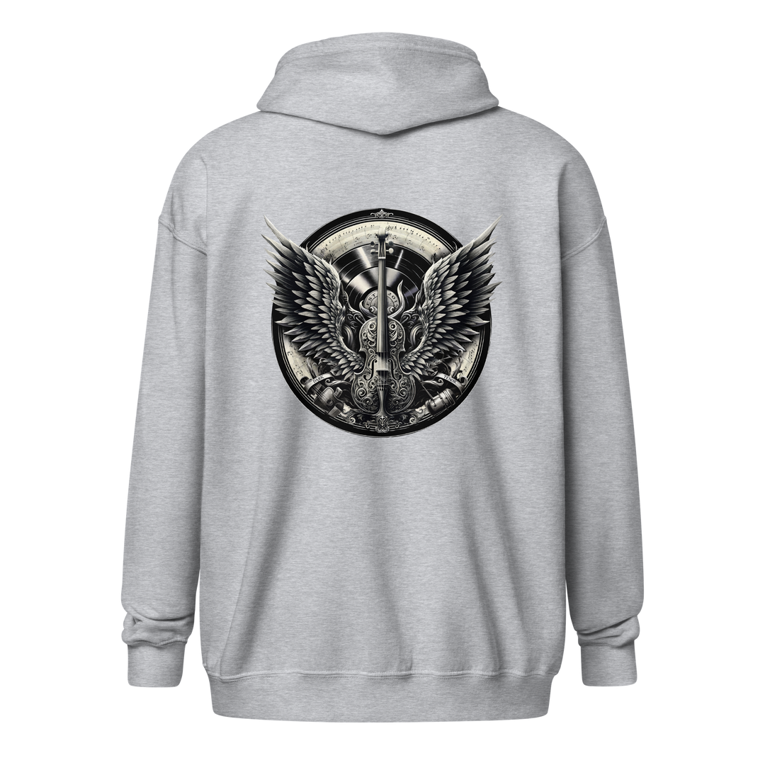 Zipper Hoodie Herren - Cello and Wings Wappen