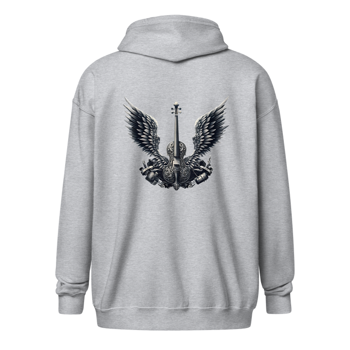 Zipper Hoodie Herren - Cello and Wings