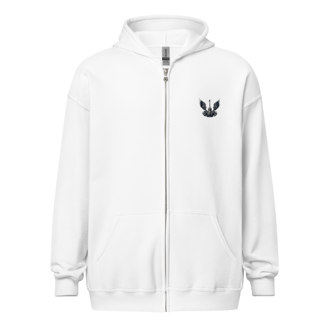 Zipper Hoodie Herren - Cello and Wings