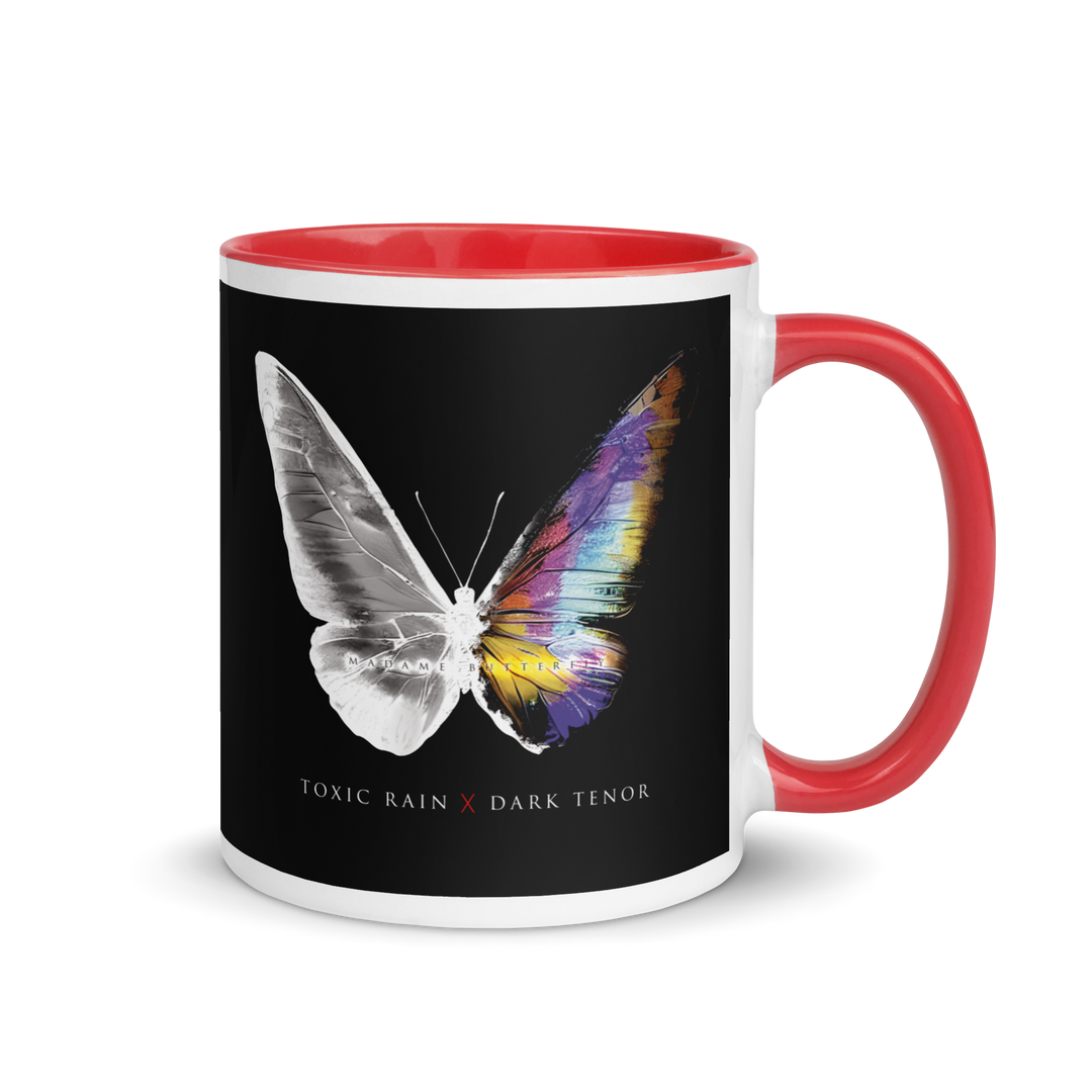 Mug with colored interior - Toxic Rain, Madame Butterfly, Butterfly