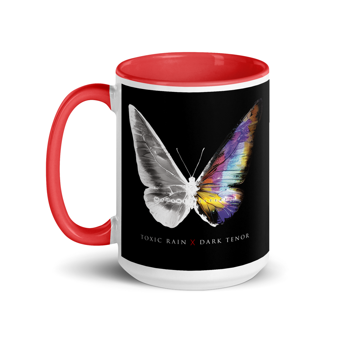 Mug with colored interior - Toxic Rain, Madame Butterfly, Butterfly