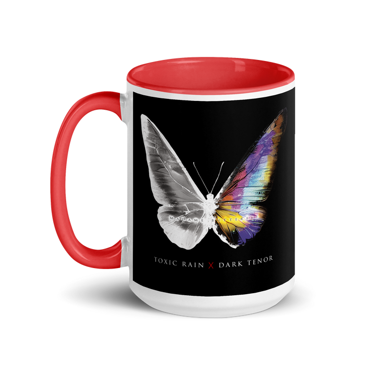 Mug with colored interior - Toxic Rain, Madame Butterfly, Butterfly