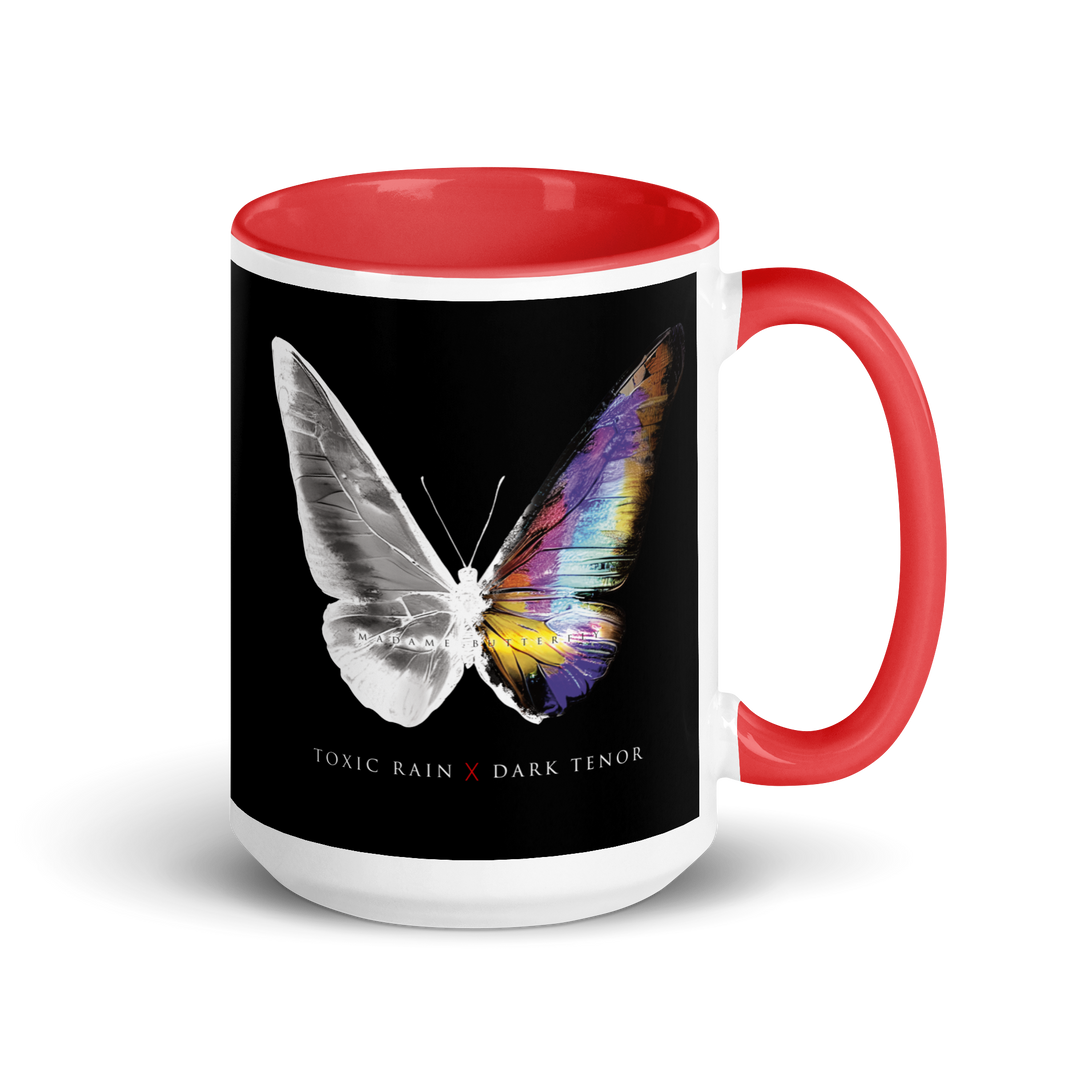 Mug with colored interior - Toxic Rain, Madame Butterfly, Butterfly