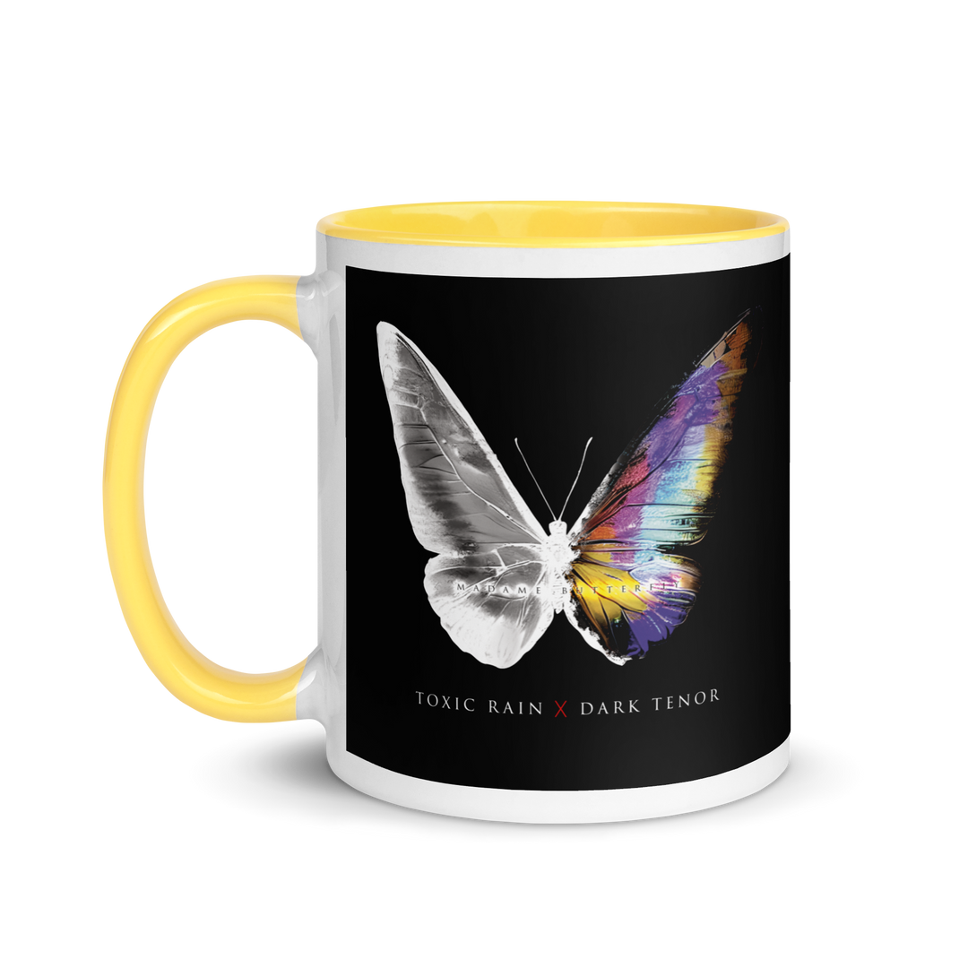 Mug with colored interior - Toxic Rain, Madame Butterfly, Butterfly