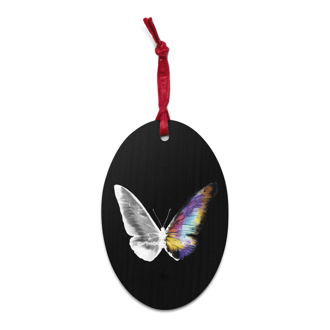 WOODEN CHRISTMAS TREE ORNAMENTS - Butterfly, Toxic Rain