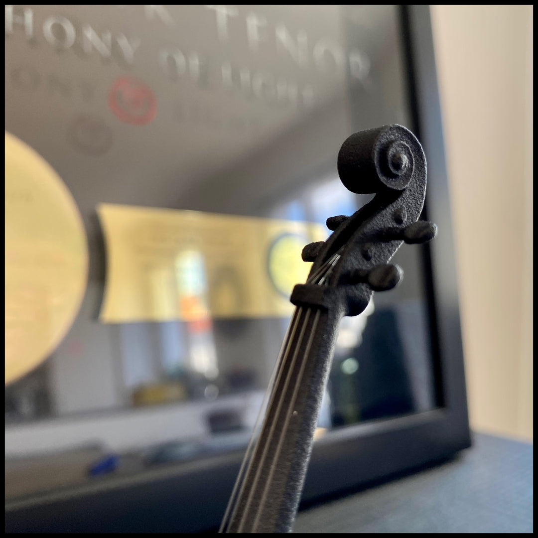 Andrews decorative violin - 3D printed, matt black