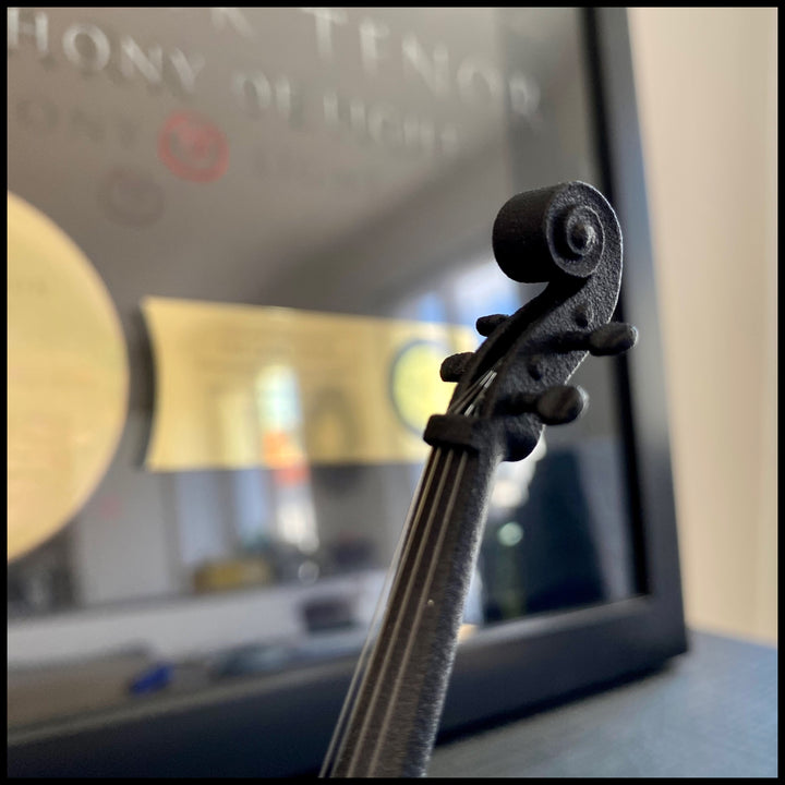 Andrews decorative violin - 3D printed, matt black