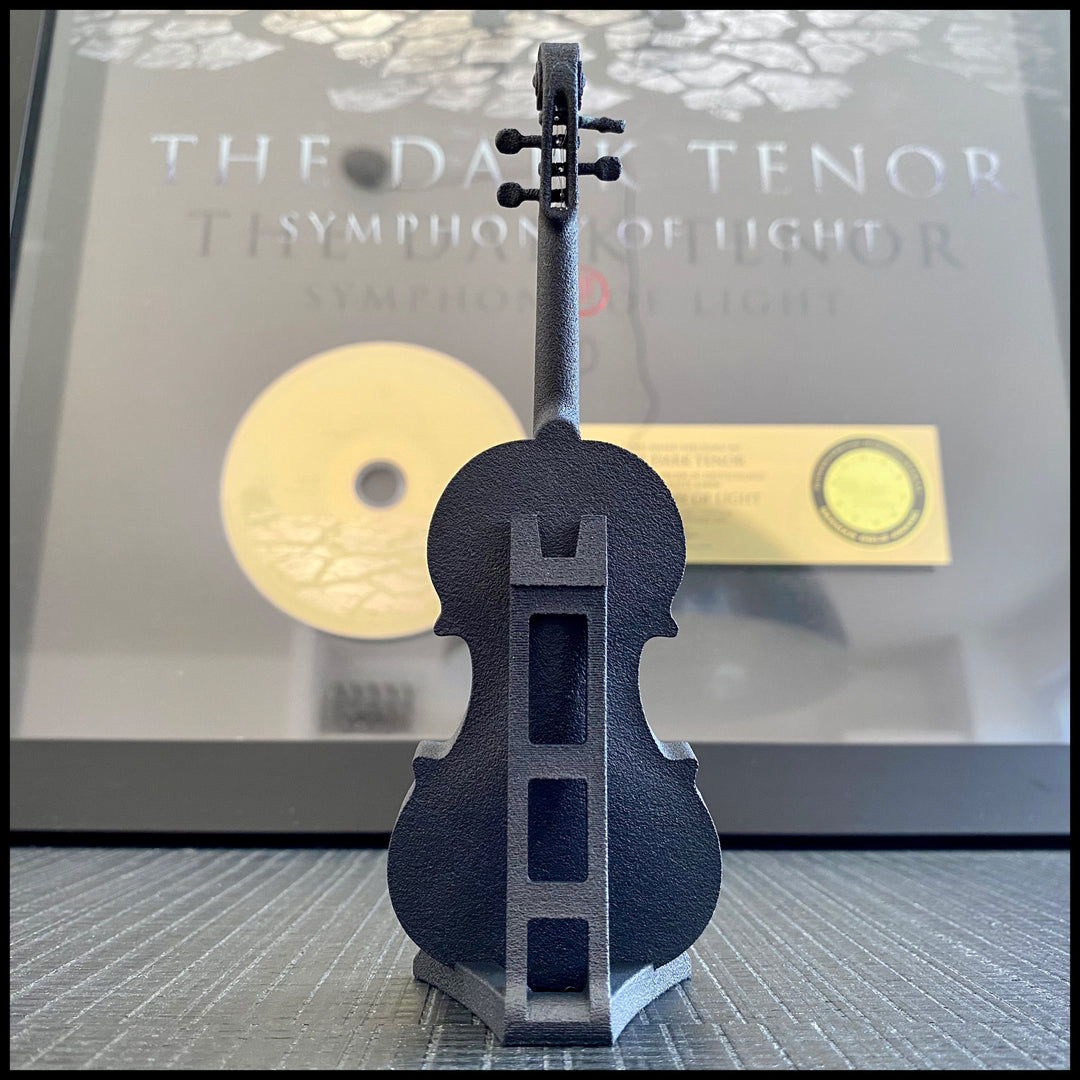 Andrews decorative violin - 3D printed, matt black