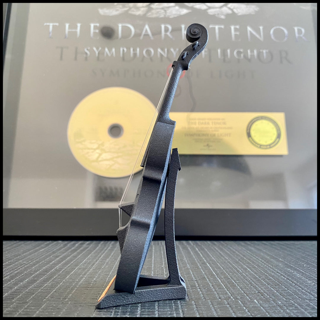 Andrews decorative violin - 3D printed, matt black