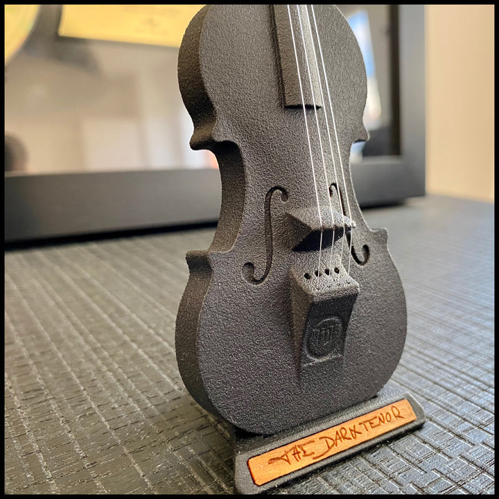 Andrews decorative violin - 3D printed, matt black