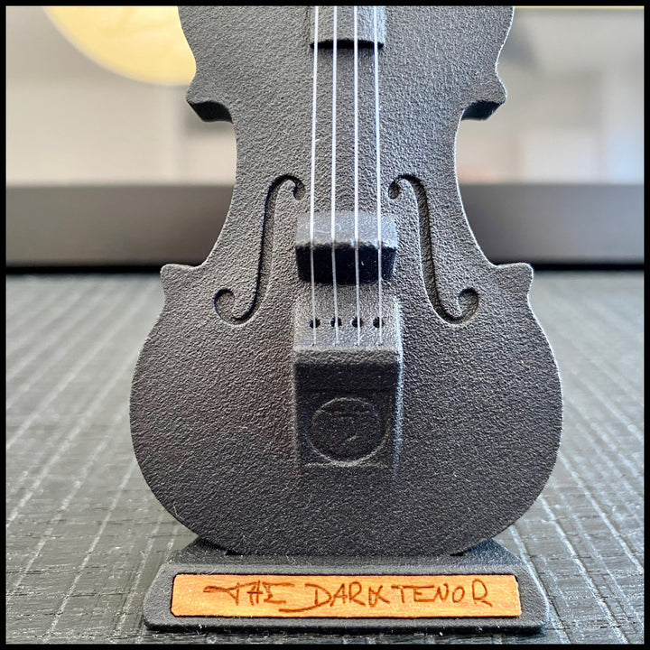 Andrews decorative violin - 3D printed, matt black