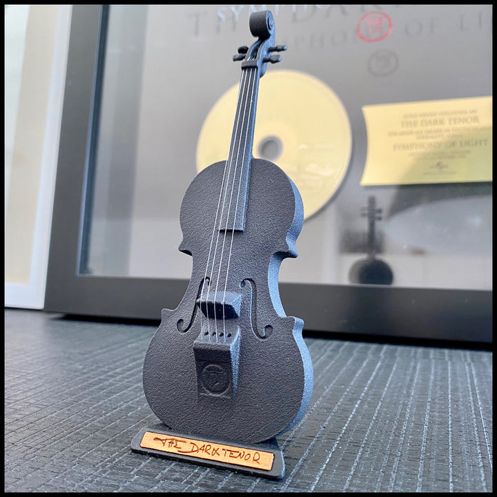 Andrews decorative violin - 3D printed, matt black