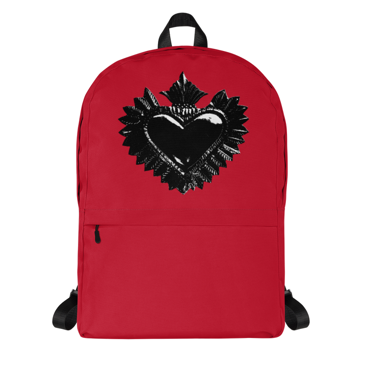 Backpack - Darker Hearts, Black Heart, red