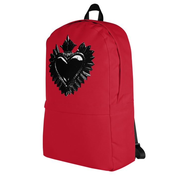 Backpack - Darker Hearts, Black Heart, red